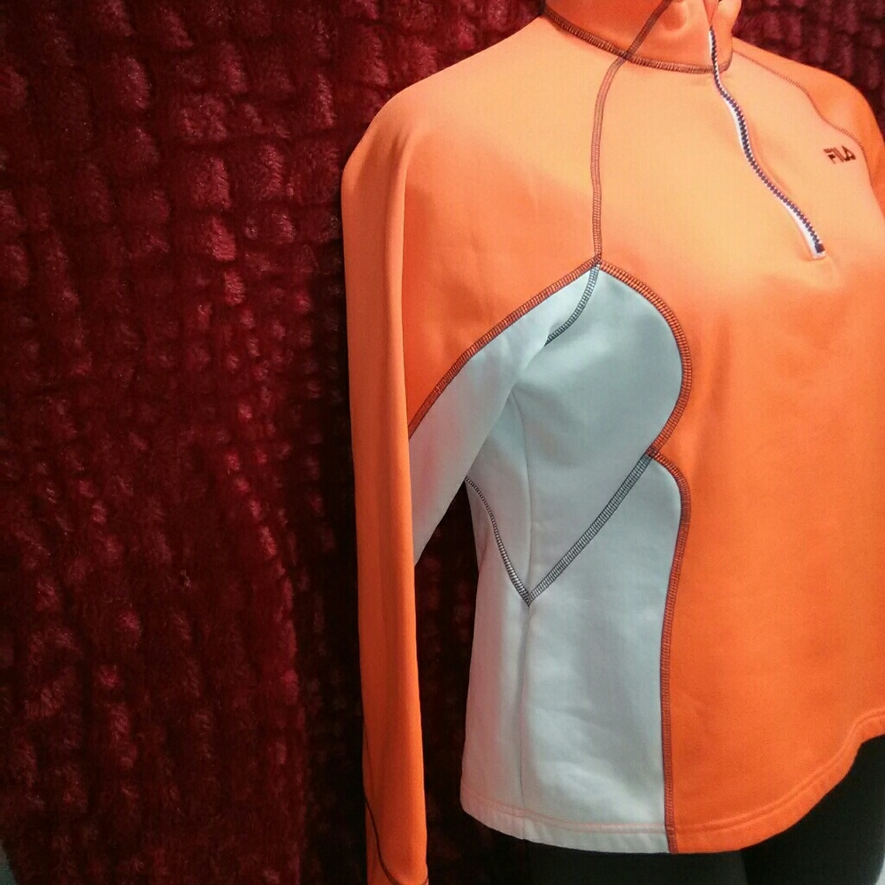 Orange Fila pullover - Picture 2 of 3
